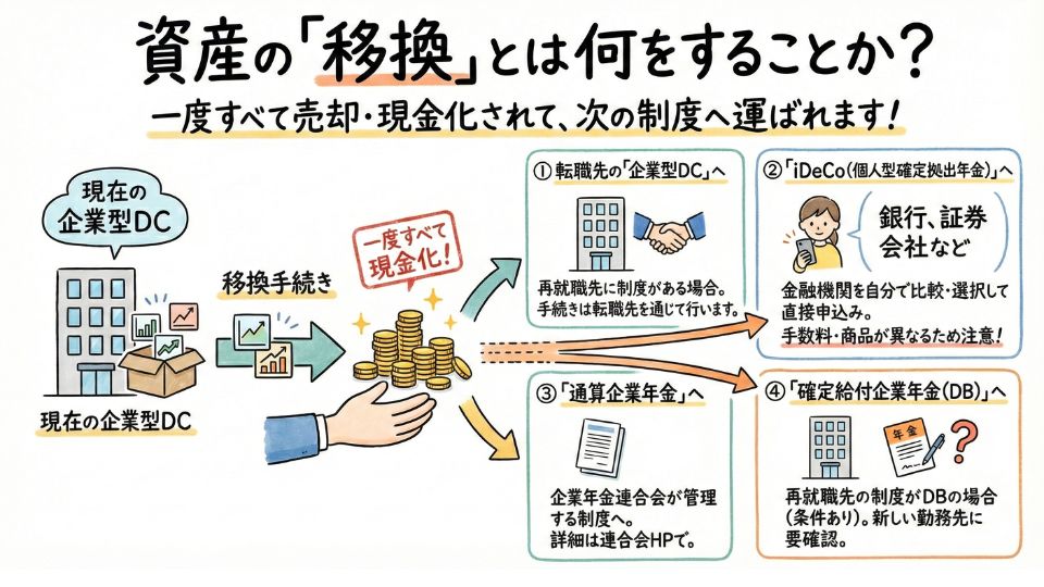 資産の「移換」とは何をすることか?